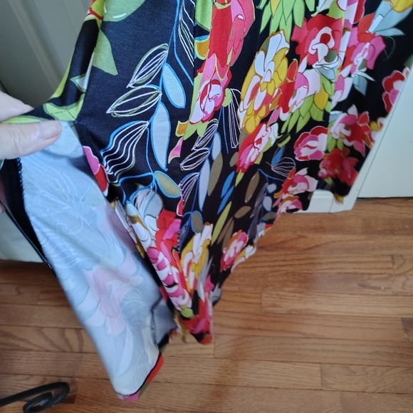 Kate & Mallory Printed Floral Sleeveless Knotted Gathered Maxi Dress M - Picture 7 of 8